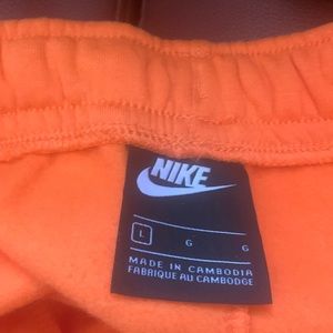 Orange Nike Sweat Pants